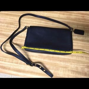 Vintage Coach black leather bag